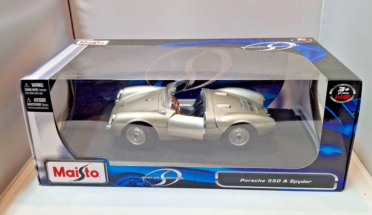 1/18 Silver 1955 PORSCHE 550a Spyder NOS new in box! | eBay