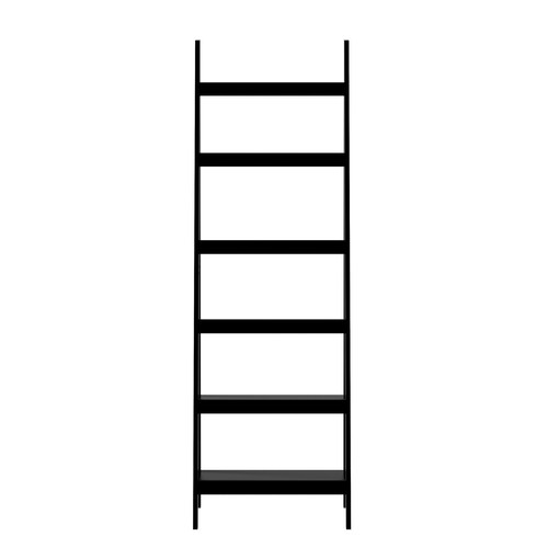 Oikiture Bookshelf 6 Tier Corner Ladder Shelf Home Storage Display Rack Black - Picture 9 of 10