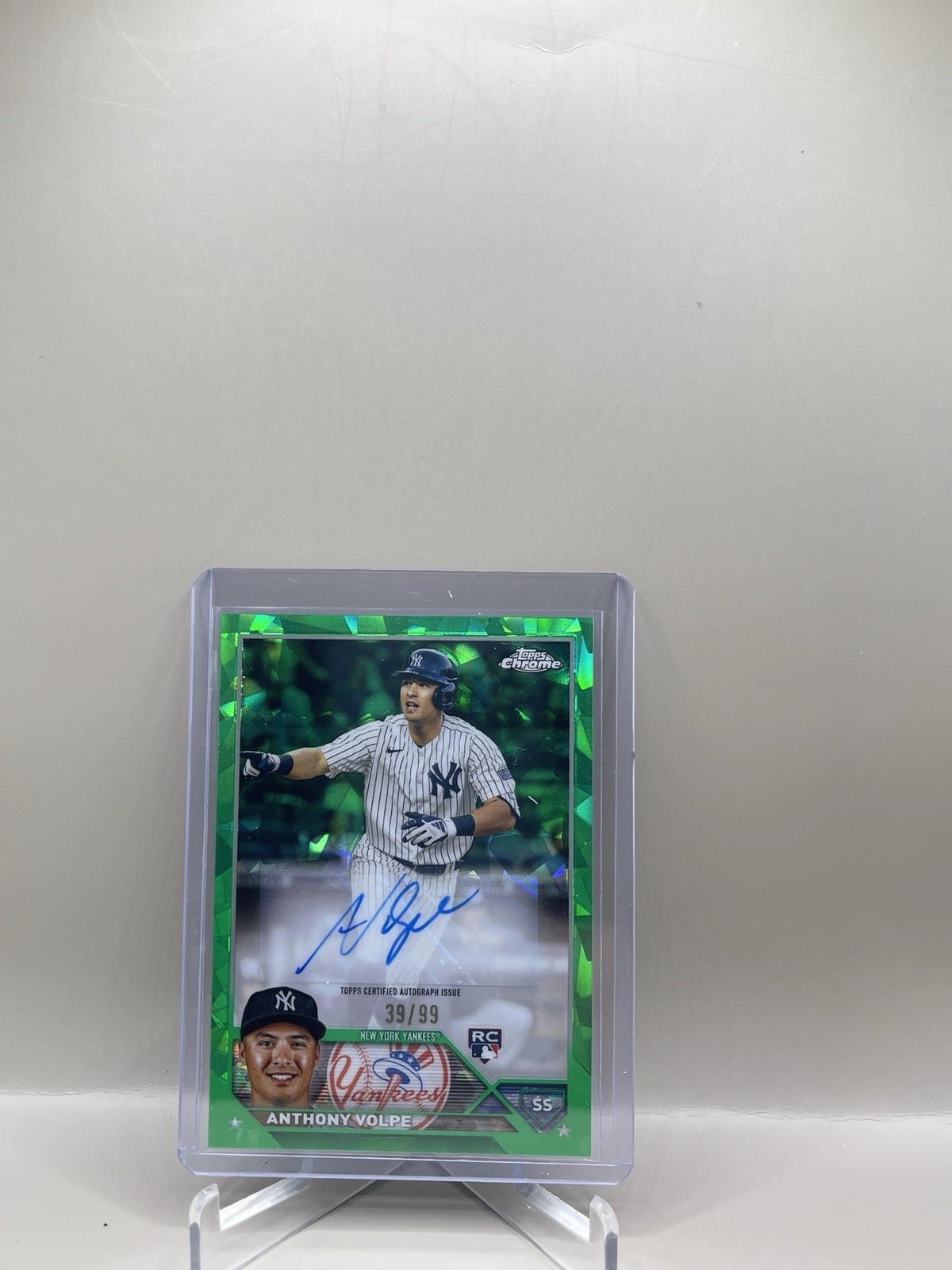 2023 Topps Chrome Update Sapphire Green /99 Anthony Volpe Auto RC Yankees SP