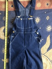 Vintage 70s Made USA Lee Blue Overalls Circa 1970 Waist - 24  Length   32  NOS