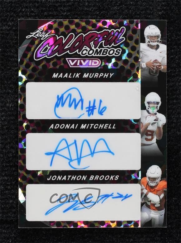 2024 Leaf Vivid Black Crystals 1/5 Maalik Murphy Adonai Mitchell Auto 14hk
