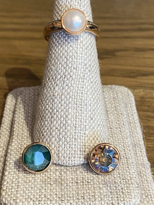 Authentic Qudo Ring Size 6 with 3 Interchangeable Toppers Brand New Retail $ 170