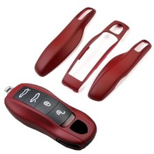 Key Fob Cover Compatible with Porsche Key Shell Key Fob Shell Replacement red