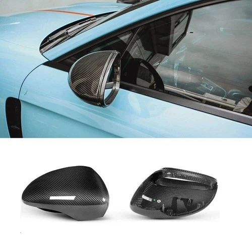 Dry Carbon Fiber Side Mirror Cover Caps W/O For Porsche Panamera 971 2017-2023