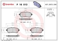 Brembo Bremsbelagsatz, Scheibenbremse Vorderachse U.A. FüR Daihatsu, Mazda