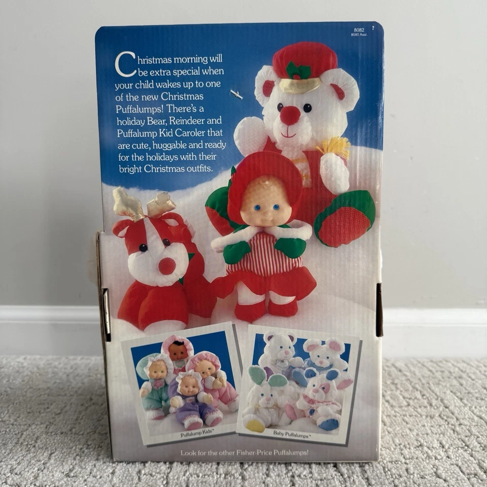 Vintage 1992 Fisher-Price Puffalumps Plush Christmas Bear Soldier #8082 RARE NEW - Image 4 of 4