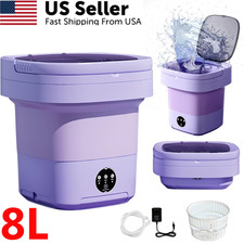 8L Mini Washing Machine Folding Portable Sterilization Drying Laundry Machine