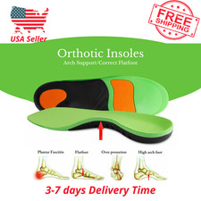 Orthotic Shoe Insoles Inserts Flat Feet High Arch Support For Plantar Fasciitis