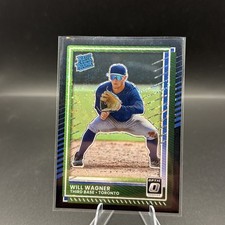 2025 Donruss Will Wagner Rated Rookie Black Optic Circles SP Blue Jays