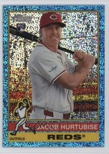 2025 Topps Heritage Chrome Light Blue Sparkle Refractor Jacob Hurtubise 1cc0