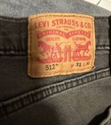 Levi's 512 Slim Taper Jeans Mens 31x30 Black Washed Denim — photo 3