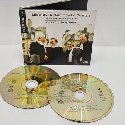 Beethoven Razumovsky Quartets Tokyo String Quartet 2-CD Set 2005 SACD VG+ Tested