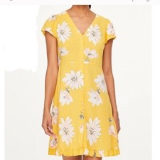 Loft Floral Button Down Fit & Flare Summer Dress
