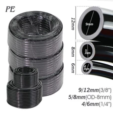 10-50m Black Garden Hoses Pressure-Proof 4/6mm 5/8mm 9/12mm Drip Irrigation Pipe