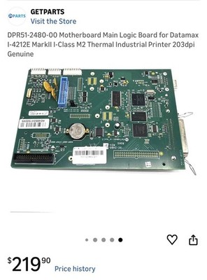 Datamax DPR51-2480-00 Motherboard for I-4212E MarkII I-Class M2 Printer