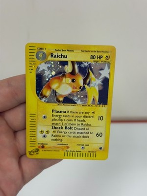2002 POKEMON RAICHU HOLO FOIL EXPEDITION LIGHTLY PLAYED 25/165