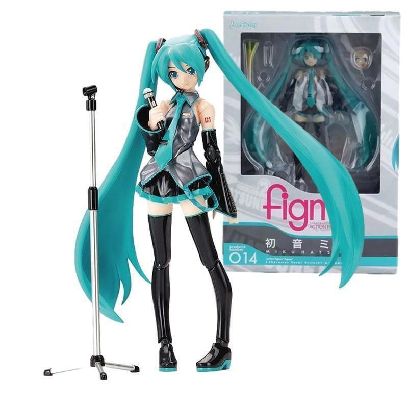 Figura de acción móvil 14 cm Figma 014 Hatsune Miku Figma juntas modelo en caja NUEVO