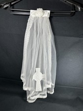Girls First Communion Veil Celtic Cross Design
