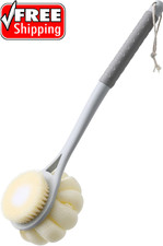 Shower Body Brush,Soft Bristles Double-Sided Body Brush with Long Handle