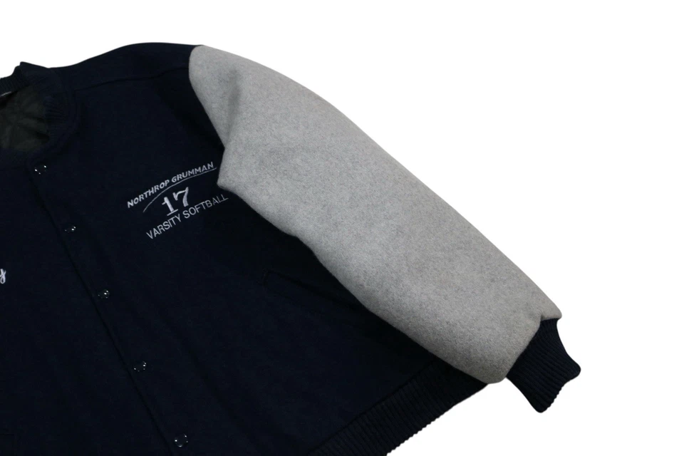 Vintage Northrop Grumman XL Military Aviation Contractor Varsity Softball Jacket - Image 2 of 4