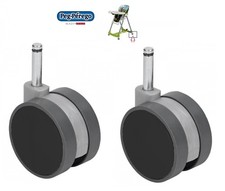 RUOTE RICAMBIO SEGGIOLONE PRIMA PAPPA - SIESTA - ROCKER 2 RUOTE Peg Perego -new-