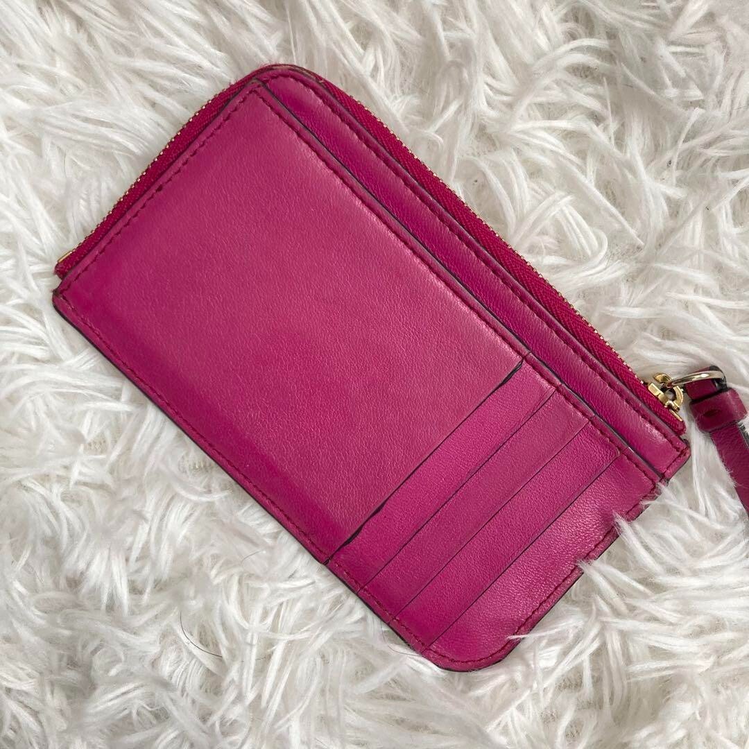 ★Chloe★ Alphabet Zipper Card Holder Cement Pink CHC21WP944 Chloé Alphabet Card Holder In Grained Leather in Cement pink