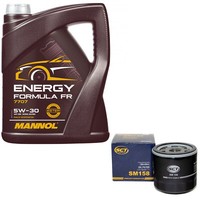 MotoröL Set 5W30 5 Liter + ÖLfilter SM 158 FüR Lancia Delta II Lybra SW 1.8 2.0