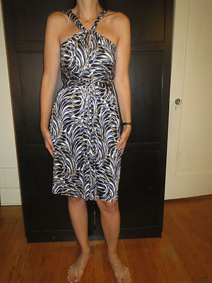 elie tahari dress blue Contour Zip Dress HORIZON BLUE / 6