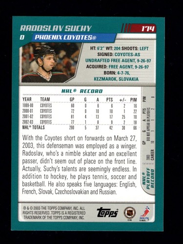 2003-04 Topps Base Hockey Cards 1-200 You Pick From The List Only #1 Each - Picture 413 of 471