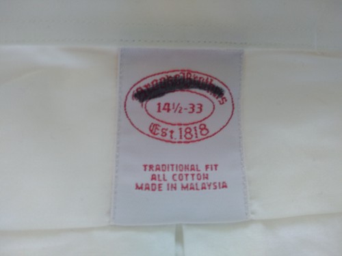 NWT Brooks Brothers White Formal Wing Collar Shirt 14.5-33 Traditional MSRP $135 - Picture 2 of 6