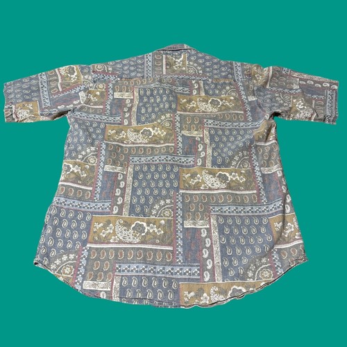 Vintage Woolrich Shirt Mens Large Paisley Button Down Southwestern Cotton - Picture 5 of 7