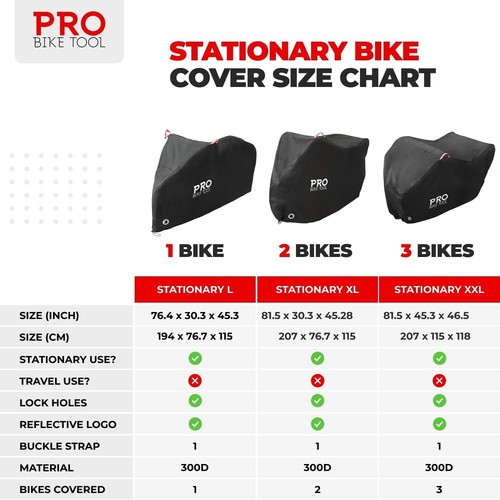 PRO BIKE TOOL STATIONARY BIKE COVER - LARGE - Picture 5 of 6