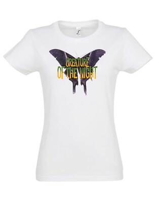 Creature Of The Night Butterfly Damen T-Shirt Moth Goth Gothic Oldschool Dark
