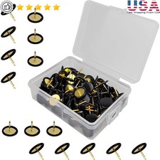 100 Pcs Thumb Tacks Metal Push Pins Map Pins Storage Box Office Notice Board New