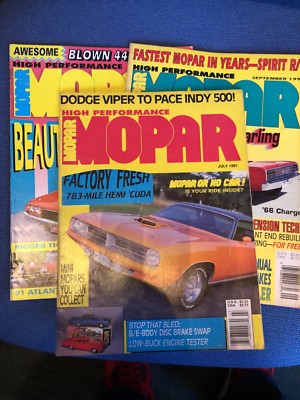High Performance Mopar Magazine 3 Issue Job Lot 1991 - See Description