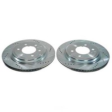 Disc Brake Rotor Set-Rear Drilled, Slotted and Zinc Plated Brake Rotor Pair
