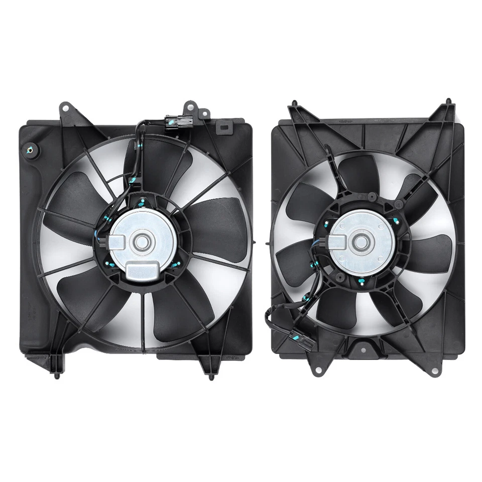 AC Condenser and Radiator Cooling Fan Assembly For 2016 2017 2018 Honda HR-V Foto 2 de 4