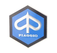 Emblem 6-Eck Kaskade Piaggio 42Mmx48Mm Alu Selbstklebend