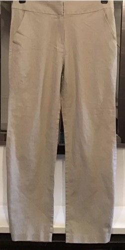 Marks And Spencer Per Una Beige Wide Leg Linen Blend Trousers Size UK 12 28” leg - Picture 4 of 7