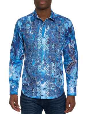 Robert Graham Floral Escape NWT $498 Embroidered Limited Edition Shirt Medium