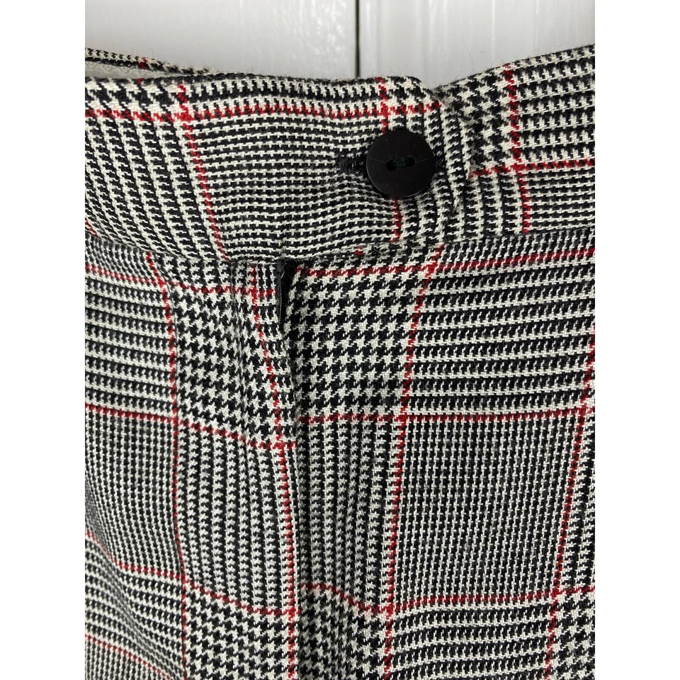 Rafaella Women's Size 10 Plaid Wool Blend Lined Pleated High Rise Dress Pants - Image 4 of 4