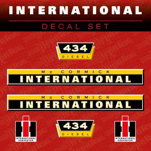 International 434 Mc Cormick Traktor Aufkleber aufkleber Aufkleber Sticker Set - Bild 1 von 1