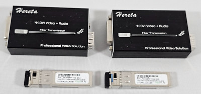 4K Mini DVI Fiber Extender Ethernet Adapter Up to 20km Over Single Mode 10.2Gbps