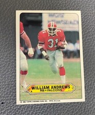 1983 Topps Sticker #4 William Andrews  Atlanta Falcons