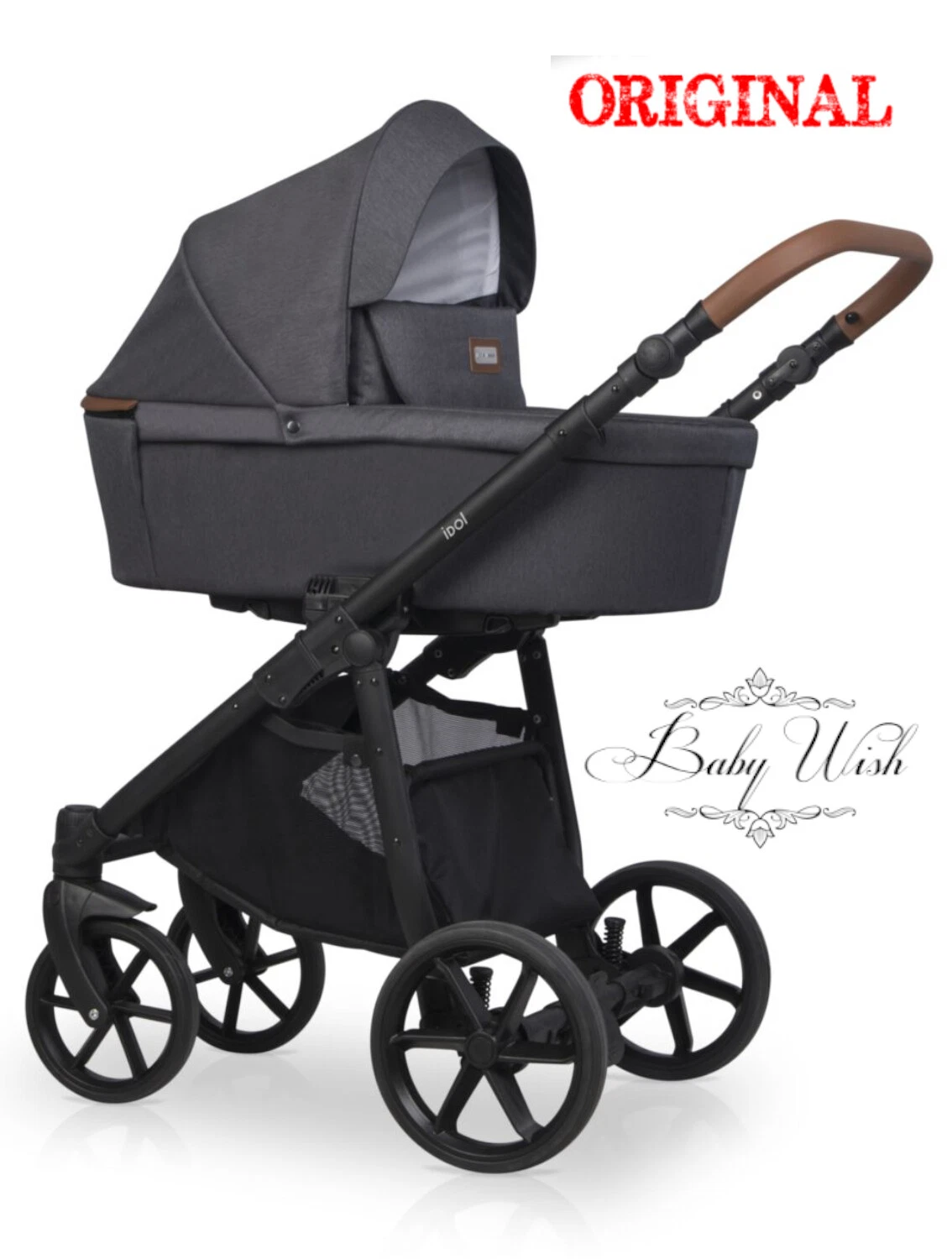RIKO BASIC IDOL BABY STROLLER PRAM 2in1 CARRYCOT + PUSHCHAIR
