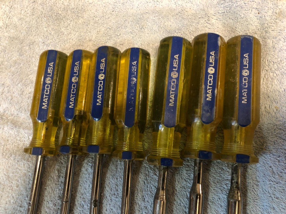 MATCO TOOLS 7 PIECE METRIC NUT DRIVERS 4MM-13MM USA MADE HARD HANDLE | eBay