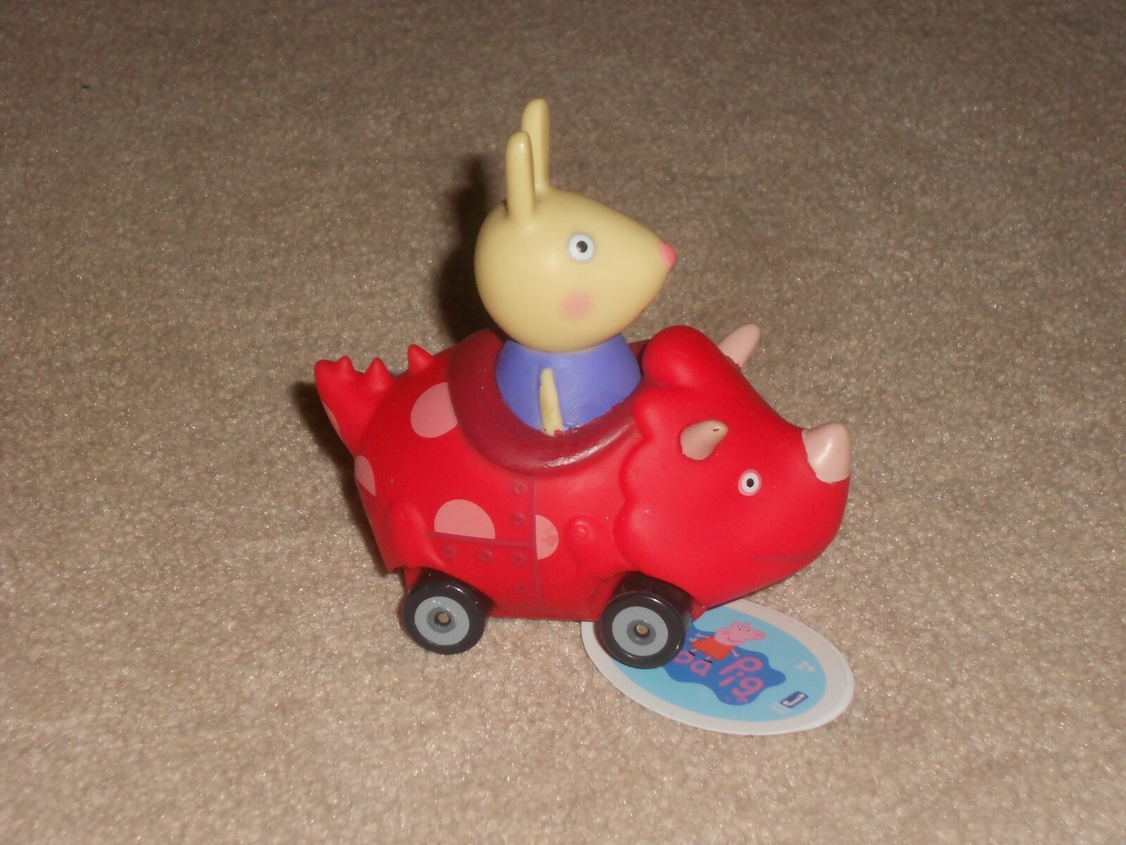 NEW, Peppa Pig Mini Buggy Richard Rabbit in Dinosaur Vehicle