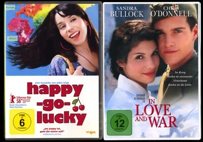 2 DVDs★M. Leigh HAPPY-GO-LUCKY-DVD + IN LOVE AND WAR-DVD•Bullock★S. GUT/NEUWTG.★ - Bild 1 von 4