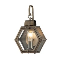 Wandleuchte Gartenleuchte Wandlampe AußEnlampe Messing Glas IP44 B 26,7 Cm