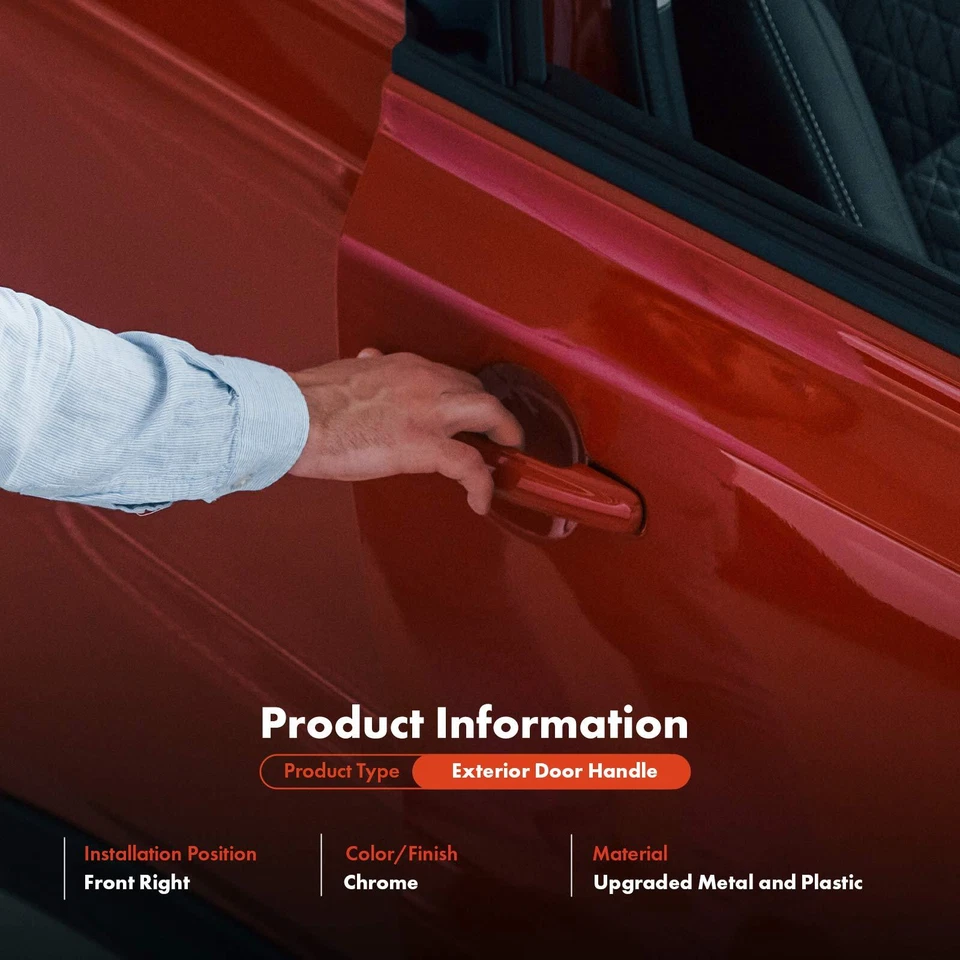 Manija de puerta exterior de metal mejorada para Ford F-150 F-250 Expedition delantera derecha Foto 2 de 4